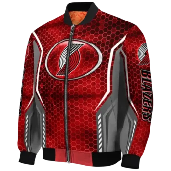 personalized portland trail blazers power plate red bomber jacket best selling