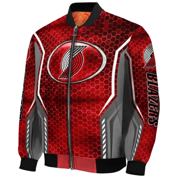 personalized portland trail blazers power plate red bomber jacket best selling