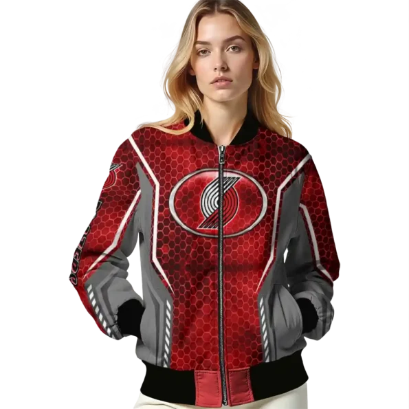 personalized portland trail blazers power plate red bomber jacket latest model
