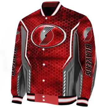 personalized portland trail blazers power plate red varsity jacket best selling.webp