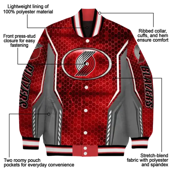 personalized portland trail blazers power plate red varsity jacket new arrival.webp