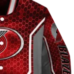 personalized portland trail blazers power plate red varsity jacket best selling.webp