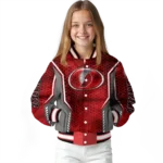 personalized portland trail blazers power plate red varsity jacket best selling.webp