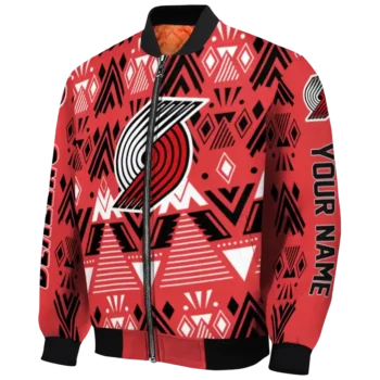 personalized portland trail blazers pyramid shapes red bomber jacket best selling