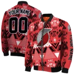 personalized portland trail blazers pyramid shapes red bomber jacket best selling