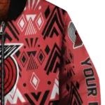 personalized portland trail blazers pyramid shapes red bomber jacket best selling