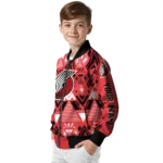 personalized portland trail blazers pyramid shapes red bomber jacket best selling
