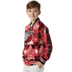 personalized portland trail blazers pyramid shapes red varsity jacket best selling.webp