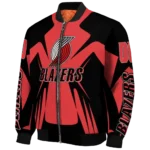 personalized portland trail blazers spider mark red bomber jacket best selling