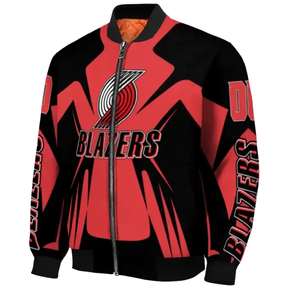 personalized portland trail blazers spider mark red bomber jacket best selling