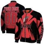 personalized portland trail blazers spider mark red bomber jacket best selling