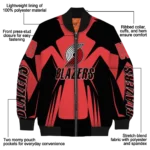 personalized portland trail blazers spider mark red bomber jacket best selling