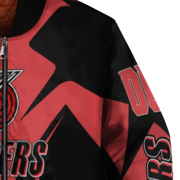 personalized portland trail blazers spider mark red bomber jacket premium grade