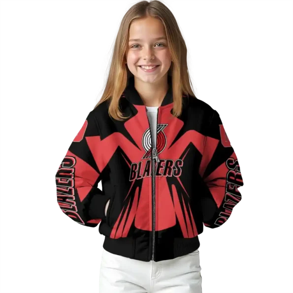 personalized portland trail blazers spider mark red bomber jacket top rated