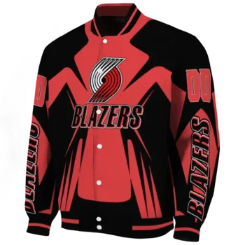 personalized portland trail blazers spider mark red varsity jacket best selling.webp