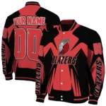 personalized portland trail blazers spider mark red varsity jacket best selling.webp