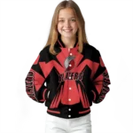 personalized portland trail blazers spider mark red varsity jacket best selling.webp