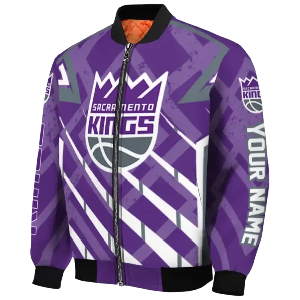 personalized sacramento kings chevron angles purple bomber jacket best selling