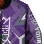 personalized sacramento kings chevron angles purple bomber jacket best selling