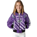 personalized sacramento kings chevron angles purple bomber jacket best selling