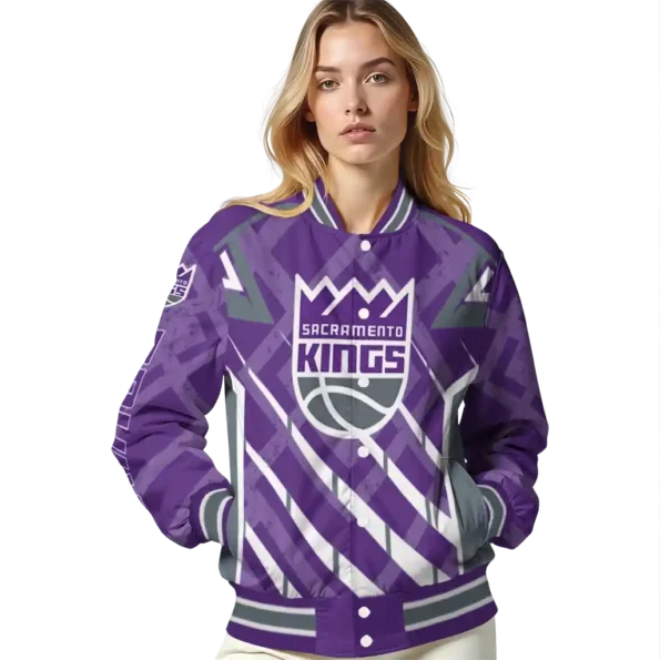 personalized sacramento kings chevron angles purple varsity jacket latest model.webp