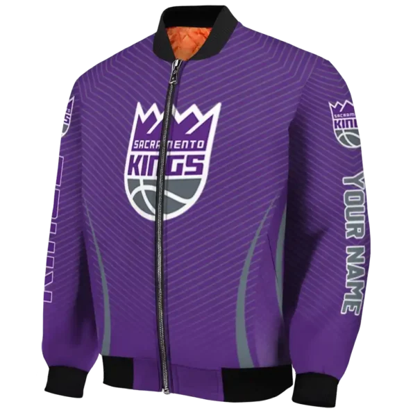 personalized sacramento kings chevron arrow purple bomber jacket best selling