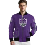 personalized sacramento kings chevron arrow purple bomber jacket best selling