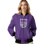 personalized sacramento kings chevron arrow purple bomber jacket best selling