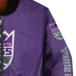 personalized sacramento kings chevron arrow purple bomber jacket best selling