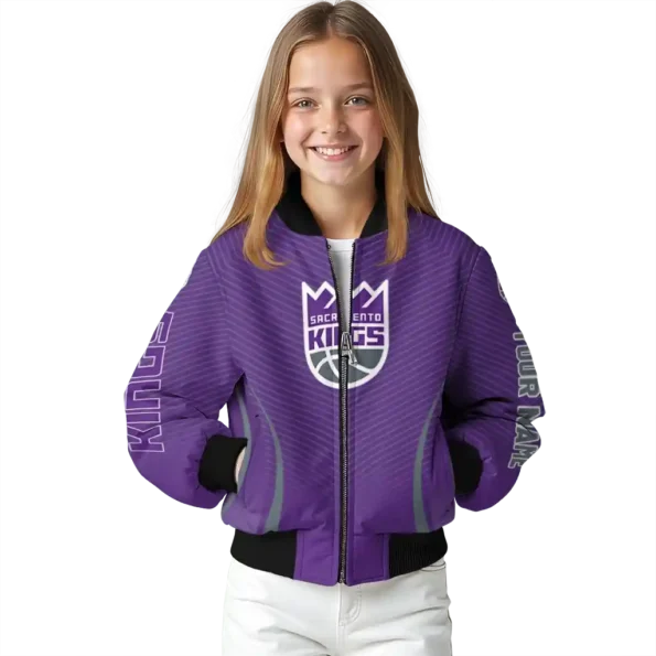 personalized sacramento kings chevron arrow purple bomber jacket top rated