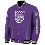 personalized sacramento kings chevron arrow purple varsity jacket best selling.webp