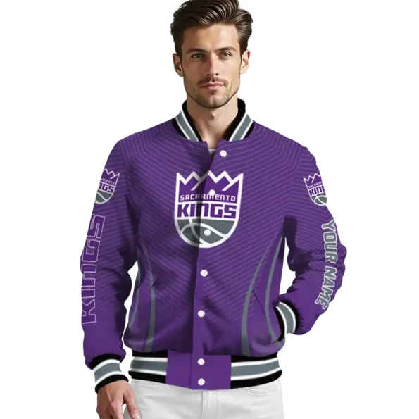 personalized sacramento kings chevron arrow purple varsity jacket high quality.webp
