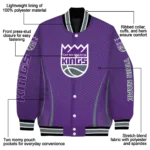 personalized sacramento kings chevron arrow purple varsity jacket best selling.webp