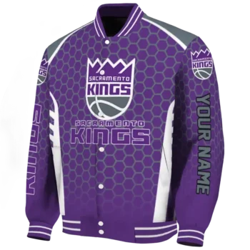 personalized sacramento kings hexagon grid purple varsity jacket best selling.webp