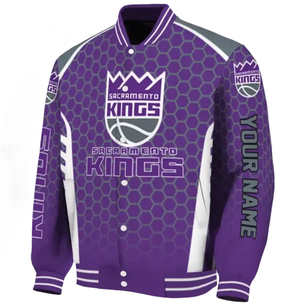 personalized sacramento kings hexagon grid purple varsity jacket best selling.webp