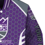 personalized sacramento kings hexagon grid purple varsity jacket best selling.webp