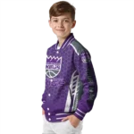 personalized sacramento kings hexagon grid purple varsity jacket best selling.webp