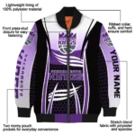 personalized sacramento kings mesh effect purple black bomber jacket best selling