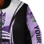 personalized sacramento kings mesh effect purple black bomber jacket best selling
