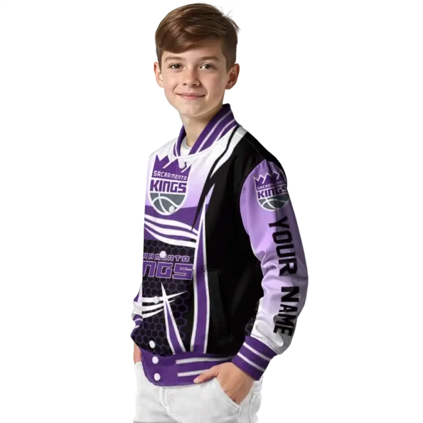 personalized sacramento kings mesh effect purple black varsity jacket trendy.webp