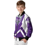 personalized sacramento kings v stripes purple white bomber jacket best selling