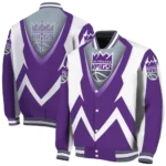 personalized sacramento kings v stripes purple white varsity jacket best selling.webp