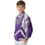 personalized sacramento kings v stripes purple white varsity jacket best selling.webp