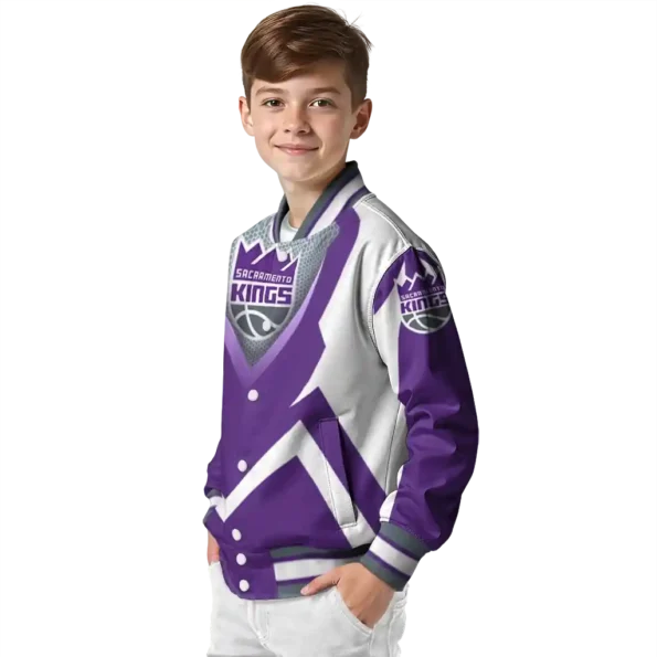 personalized sacramento kings v stripes purple white varsity jacket trendy.webp