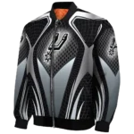 personalized san antonio spurs mesh chest black bomber jacket best selling