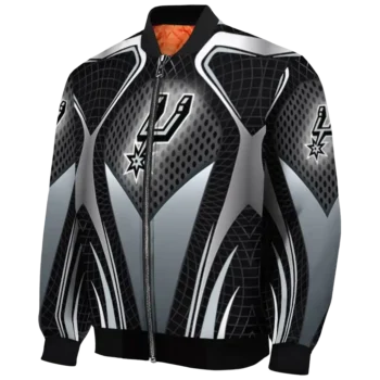 personalized san antonio spurs mesh chest black bomber jacket best selling