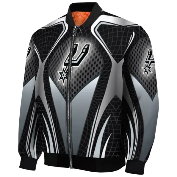 personalized san antonio spurs mesh chest black bomber jacket best selling