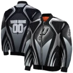personalized san antonio spurs mesh chest black bomber jacket best selling