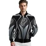 personalized san antonio spurs mesh chest black bomber jacket best selling