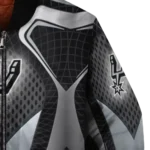 personalized san antonio spurs mesh chest black bomber jacket best selling